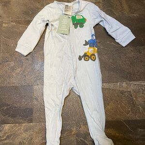 H&M Blue Footies One Piece with Built-in Feet